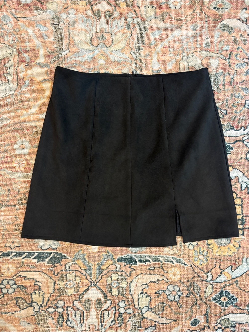 Altar'd State Black Mini Skirt with Front Slit Detail